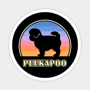 Peekapoo Vintage Sunset Dog Magnet